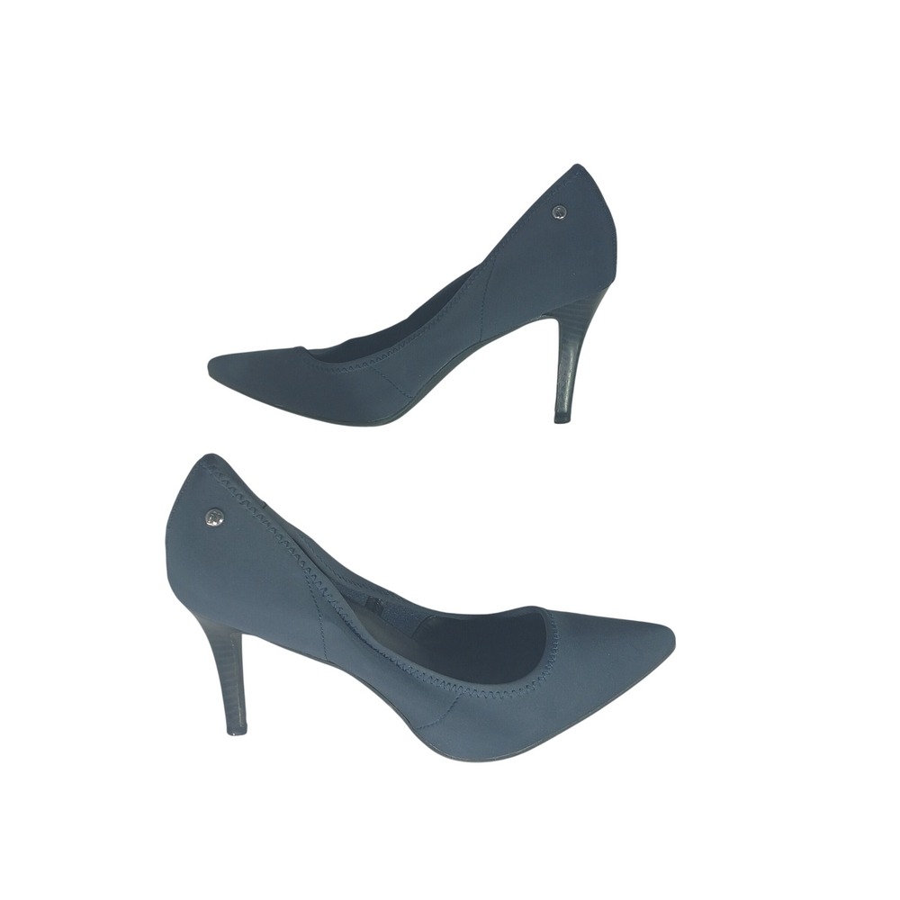 Kohl's Stevie Pumps 8 Navy Blue Pointed Toe Stiletto Heels Office Professional